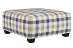 Meggett Nautical Fabric Oversized Accent Ottoman