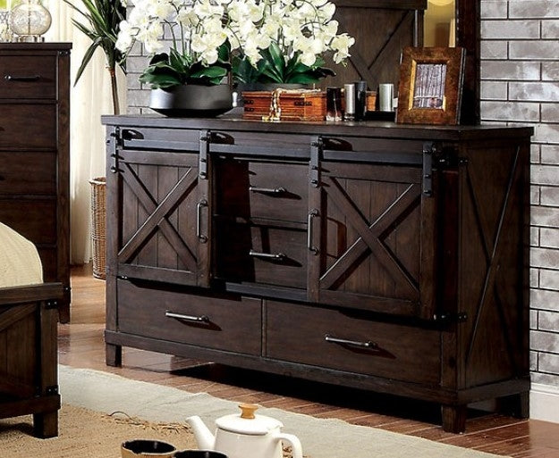 Bianca Dark Walnut Wood Dresser