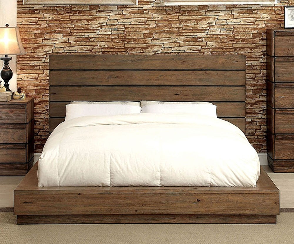 Coimbra Rustic Natural King Bed (Oversized)