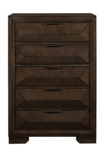 Chesky Warm Espresso Wood 5-Drawer Chest