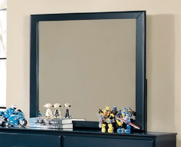 Prismo Mirror with Blue Wood Frame