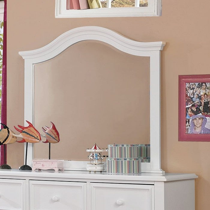 Olivia Mirror with White Wood Frame