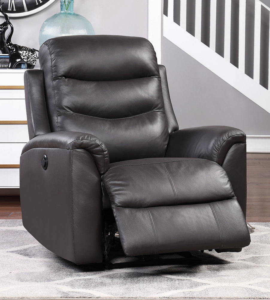 Ava Brown Top Grain Leather Match Power Recliner