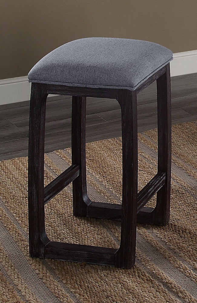 Razo Weathered Espresso Wood/Fabric Counter Height Stool