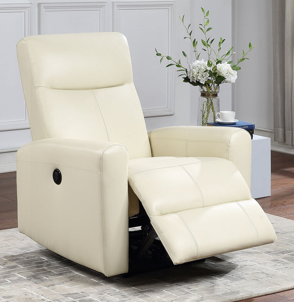 Blane Beige Top Grain Leather Match Power Recliner