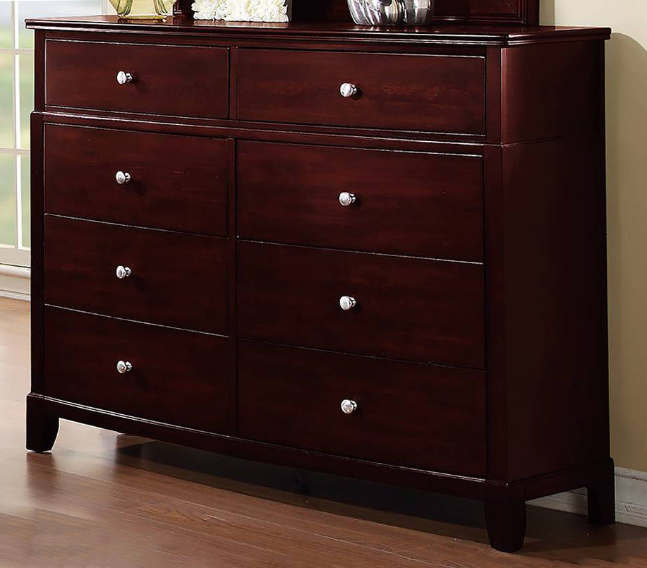 Emilia Cherry Wood 8-Drawer Dresser