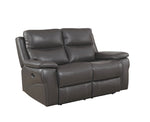 Lila Gray Manual Recliner Loveseat