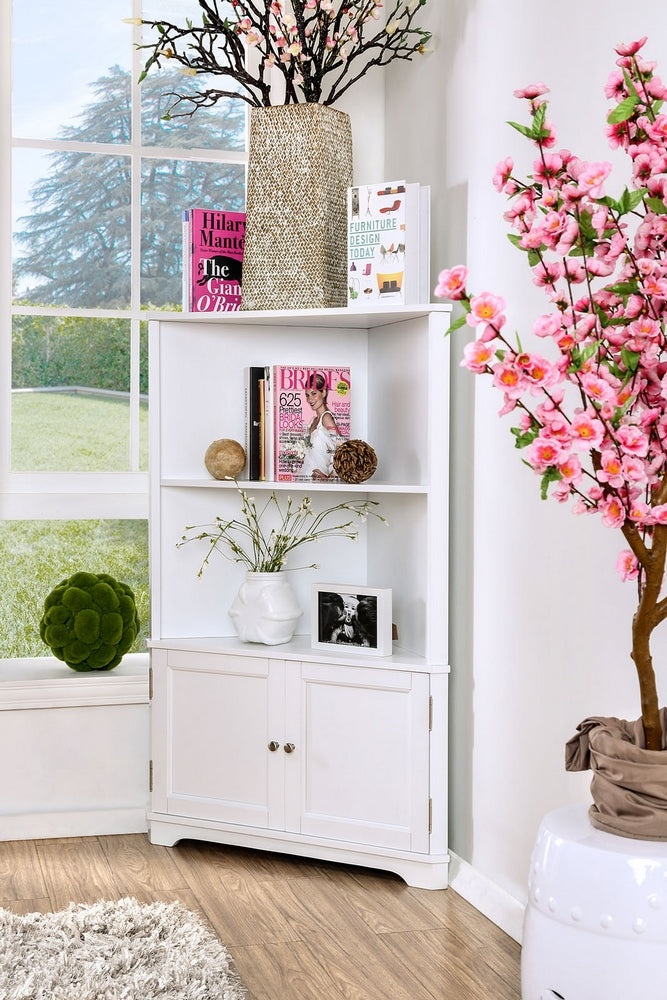 Cavan White Wood Bookshelf