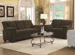 Clemintine 2-Pc Brown Chenille Sofa Set