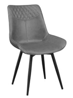 Bellance 2 Grey Leatherette/Black Metal Side Chairs