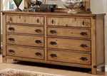 Pioneer Weathered Elm Finish Wood Dresser