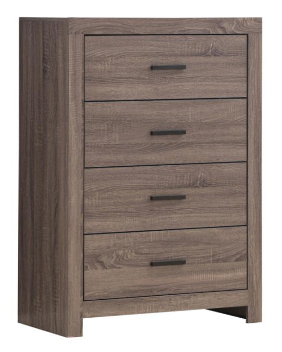 Brantford Barrel Oak Wood 4-Drawer Chest