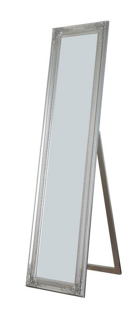 Cecilia Silver Wood Floor Mirror