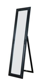 Alexandria Black Wood Floor Mirror