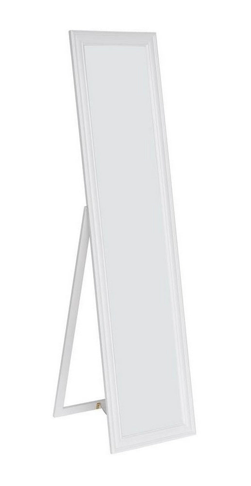 Elisabetta White Wood Floor Mirror