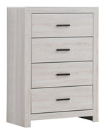 Marion Coastal White Wood 4-Drawer Chest