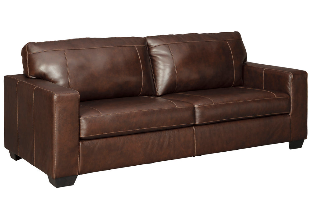 Morelos Chocolate Leather 2-Seat Sofa