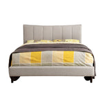 Ennis Beige Fabric Twin Bed Bed (Oversized)