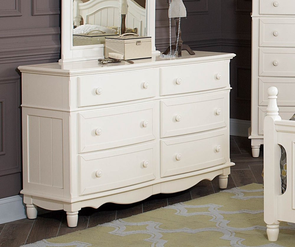 Clementine Antique White Wood Dresser