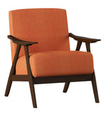 Damala Orange Fabric Accent Chair