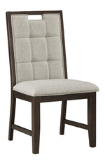 Rathdrum 2 Gray Fabric/Dark Oak Wood Side Chars