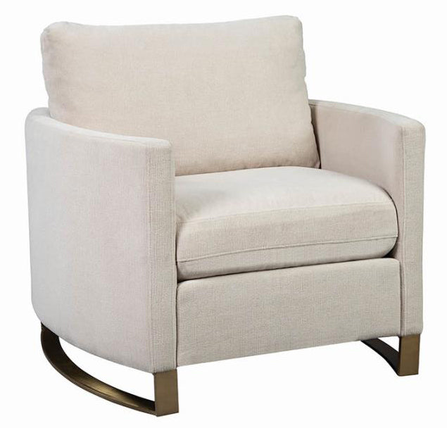 Corliss Contemporary Beige Velvet Chair