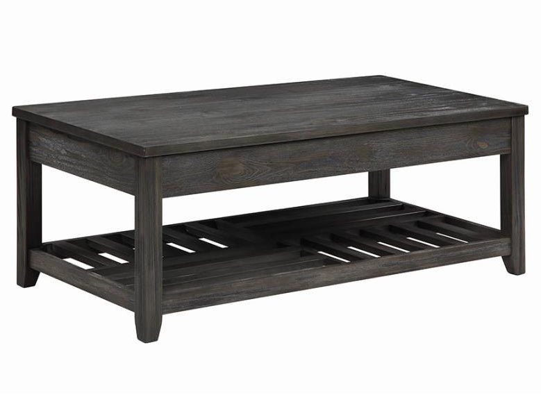 Cherish Grey Wood Lift-Top Coffee Table