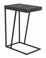 Averi Rustic Grey Herringbone Expandable Accent Table