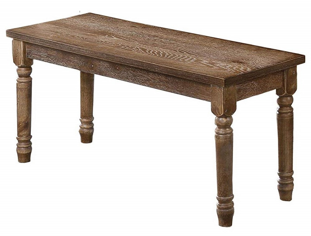 Paige Antique Natural Oak Wood Dining Bench