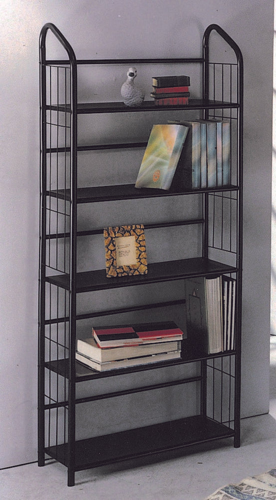 Abigail Black Metal 5-Tier Bookshelf