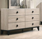 Kristine Cream Wood 6-Drawer Dresser