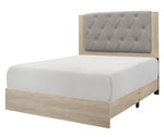 Whiting Cream Wood/Gray Fabric King Bed