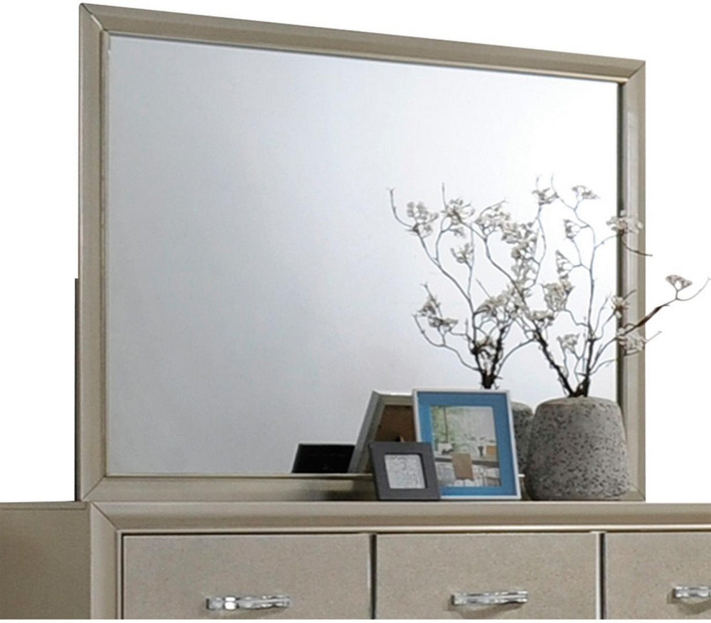 Carine Champagne Wood Frame Dresser Mirror