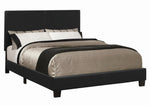 Mauve Black Leatherette Upholstered Twin Platform Bed