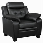 Finley Black Leatherette Chair