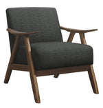 Damala Dark Gray Fabric Accent Chair