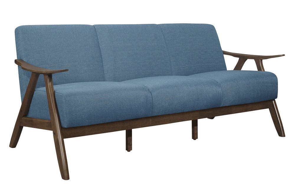 Damala Blue Textured Fabric Sofa