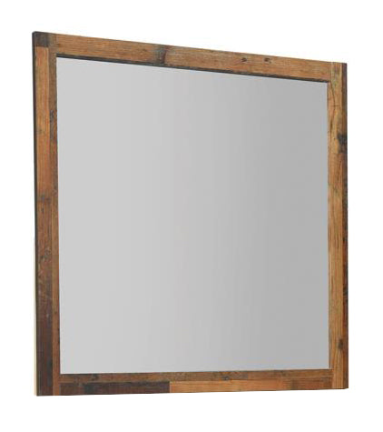 Sidney Rustic Pine Wood Frame Dresser Mirror