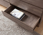 Alba Modern Hazelnut Wood 6-Drawer Dresser