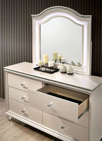 Allie Pearl White Wood 6-Drawer Dresser