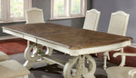 Arcadia Antique White Wood Dining Table