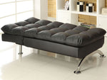 Aristo Black Leatherette Chaise