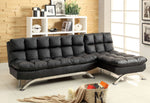 Aristo Black Leatherette Chaise