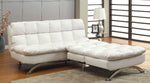 Aristo White Leatherette Futon Sofa