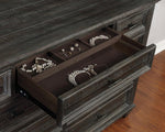 Atascadero Weathered Carbon Wood 9-Drawer Dresser