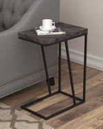 Averi Rustic Grey Herringbone Expandable Accent Table