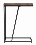 Averi Rustic Tobacco Herringbone Accent Table