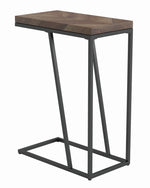 Averi Rustic Tobacco Herringbone Accent Table