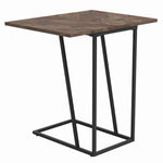 Averi Rustic Tobacco Herringbone Expandable Accent Table