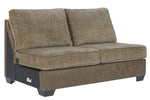 Abalone 3-Pc Chocolate RAF Sectional (Oversized)